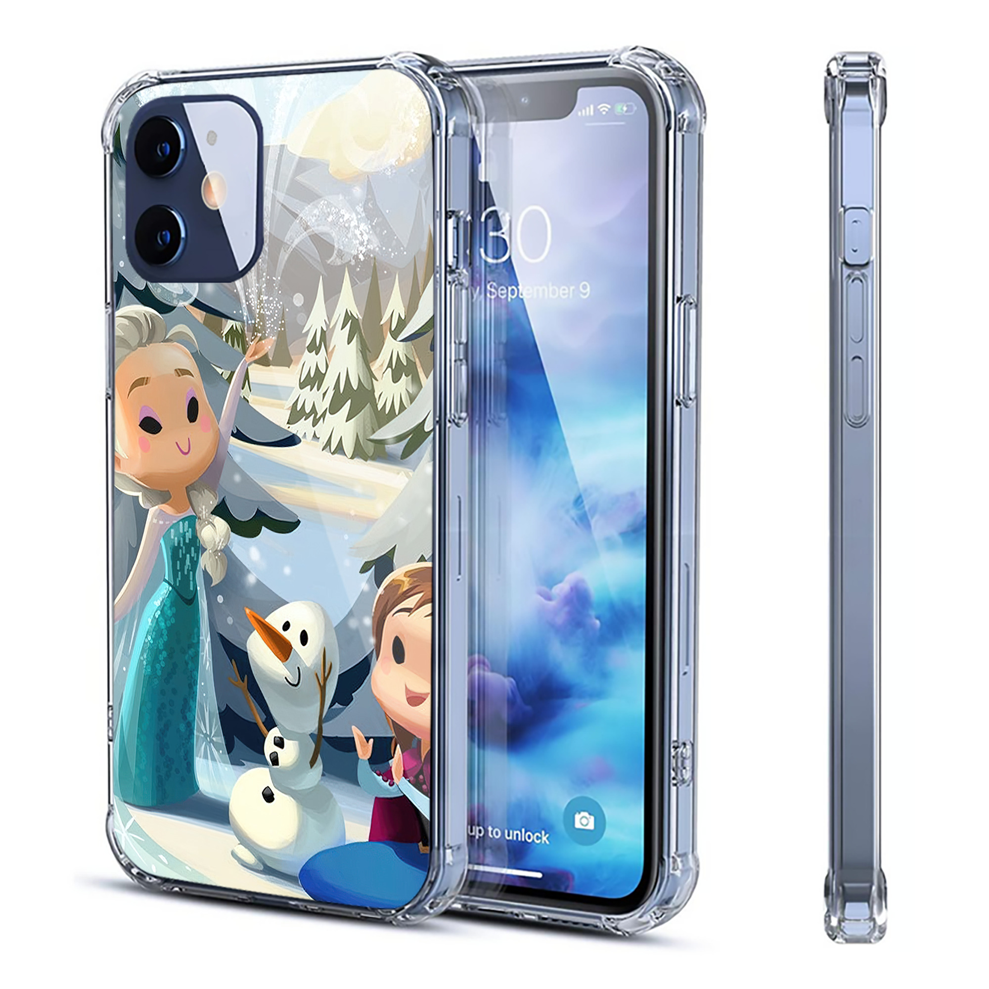 （画像用） アナと雪の女王 アンナ エルサ Frozen Anna Elsa 【iPhone 12シリーズ対応】透明スマホケース（クリアソフトケース）